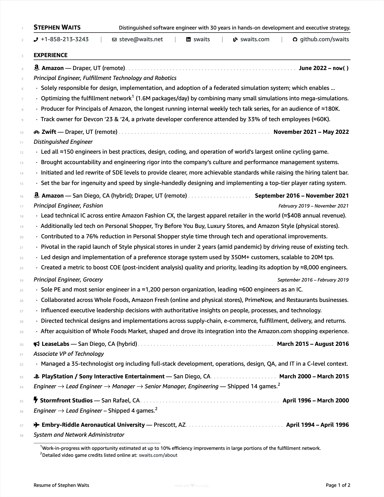 image of résumé  - click for PDF