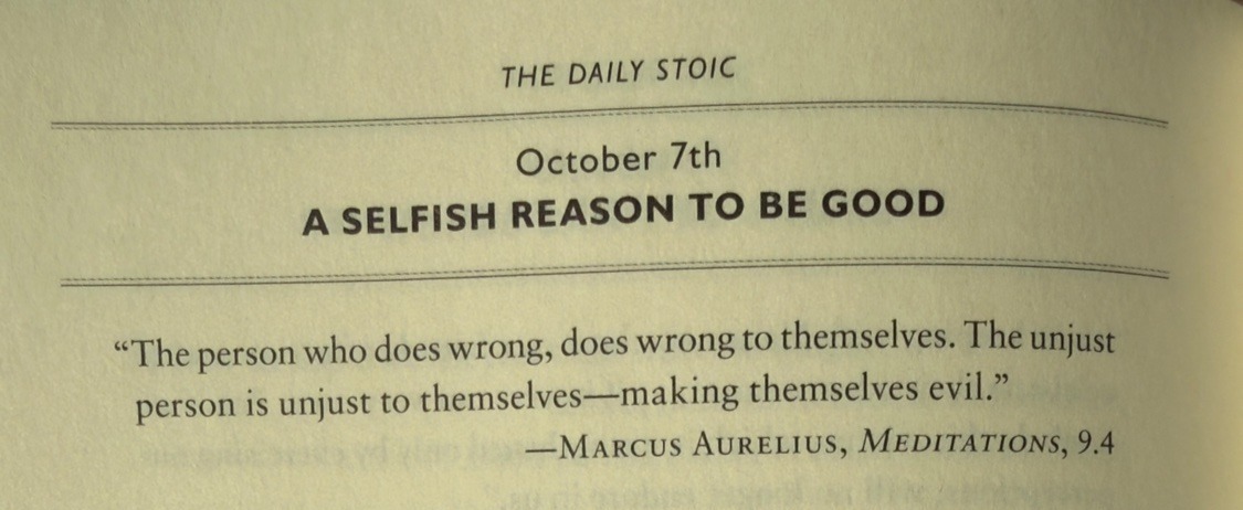 The October 7 entry in The Daily Stoic